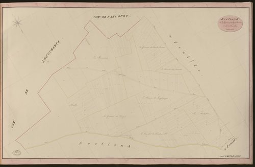 Heudicourt. Section B _ de la Garenne du haut Poirier _ 1re de 3 Feuilles
