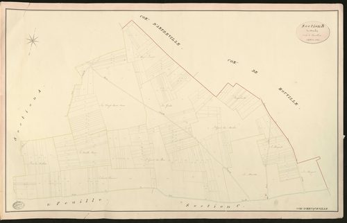 Heuqueville. Section B _ du Moulin _ 1re de 2 Feuilles