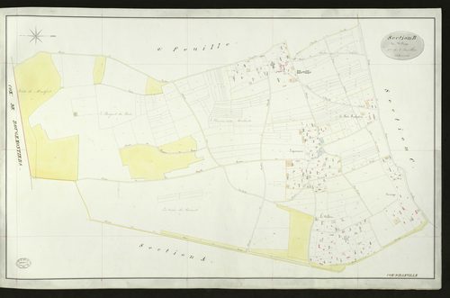 Illeville-sur-Montfort. Section B _ du Village _ 1re de 2 Feuilles