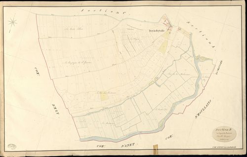 Ivry-la-Bataille. Section B _ des Vigues et des Fontaines _ Feuille Unique