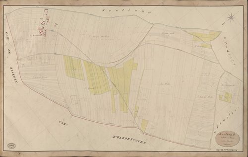 Jouy-sur-Eure. Section B _ de la Cornouilleraie _ 1re de 3 Feuilles