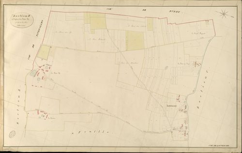 Louversey. Section B _ de l'Eglise et des Petits Ifs _ 1re de 2 Feuilles