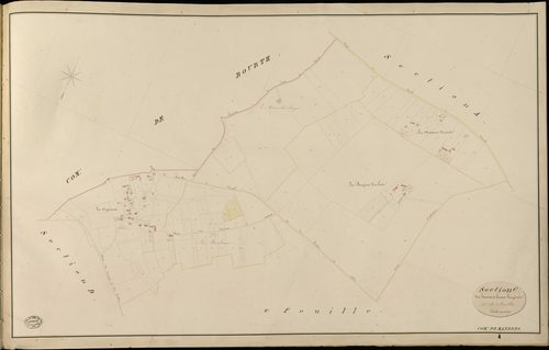 Mandres. Section C _ des hautes et basses bruyères _ 1re de 3 Feuilles