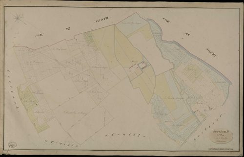 Marcilly-sur-Eure. Section B _ du Village _ 1re de 3 Feuilles