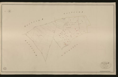 Martainville. Section B _ du mesnil _ 1re de 2 Feuilles