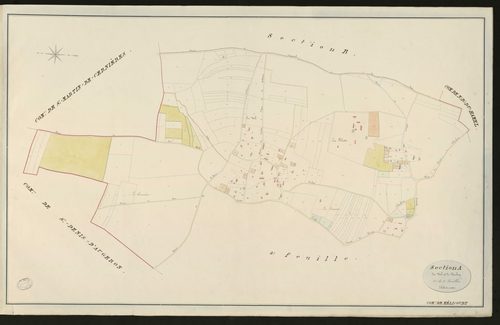 Mélicourt. Section A _ Du Val et de Buchey _ 1ère de 2 feuilles _ Echelle de 1 à 2500