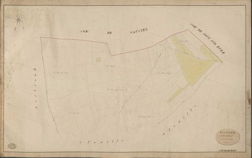 Miserey. Section A _ des Franches terres _ 1re de 3 Feuilles