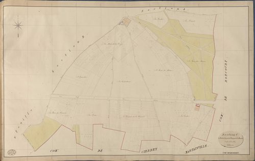 Miserey. Section C _ du Bois des Mares et du Buisson et de la Chaussée _ 1re de 2 Feuilles