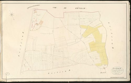 Montreuil-l'Argillé. Section A _ de Lusigneul et des Carreaux _ Feuille unique _ Echelle de 1 à 2500