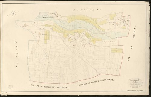 Montreuil-l'Argillé. Section B _ du Bois Girard _ Feuille unique _ Echelle de 1 à 2500