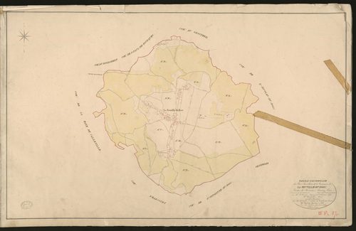 Neuville-du-Bosc (La). Tableau d'assemblage du Plan Parcellaire de la Commune de La Neuville-du-Bosc. _ Canton de Brionne - Bernay - Eure. _ Terminé sur le terrain en 1827, sous l'administration de M. Le Vicomte Raymond Delaitre, Préfet - M
