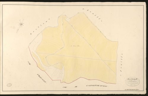 Neuville-du-Bosc (La). Section B _ de la Rouge Mare _ 3e et dernière Feuille