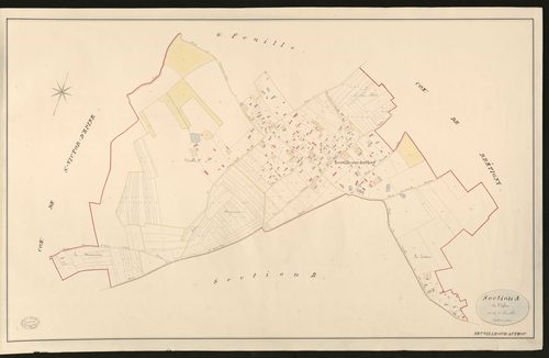 Neuville-sur-Authou. Section A _ de l'Eglise _ 1 re de 2 Feuilles