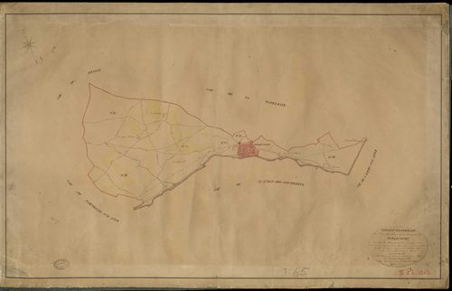 Nonancourt. Tableau d'assemblage _ du Plan Parcellaire de la Commune de Nonancourt _ Canton de Nonancourt - Evreux - Eure. _ Terminé sur le Terrain le 1 Mai 1830, sous l'administration de M. Le Vicomte Raymond Delaitre, Préfet _ M. Revel Sa