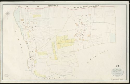 Notre-Dame-du-Hamel. Section B _ de la Mésangère _ 1ère de 2 feuilles _ Echelle de 1 à 2500