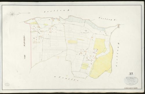 Notre-Dame-du-Hamel. Section C _ de Maupertuis _ 1ère de 3 feuilles _ Echelle de 1 à 2500
