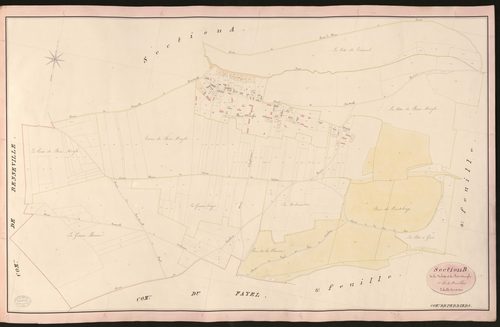 Perriers-sur-Andelle. Section B _ de la Valette et de Bois Meigle _ 1re de 4 Feuilles