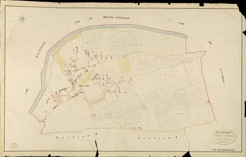 Pinterville. Section C _ de l'Egllise et du Château _ Feuille Unique