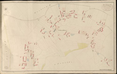 Plessis-Hébert (Le). Section C _ de l'Eglise et des Vallots _ 1re de 3 Feuilles