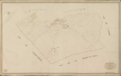 Quessigny. Section A _ de l'Eglise _ 1re de 2 Feuilles
