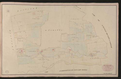 Romilly-sur-Andelle. Section B _ du Village _ 1re de 2 Feuilles