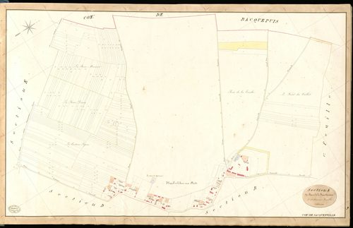 Sacquenville. Section A _ de Bas en de la Fosse Merisier _ 2e et dernière Feuille