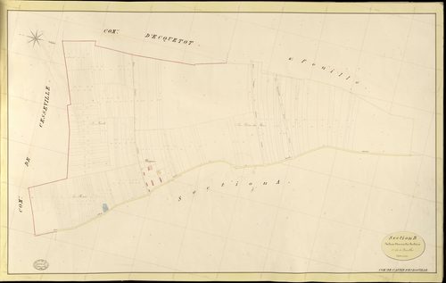 Saint-Aubin-d'Ecrosville. Section B _ des deux Mares et des Caudières _ 1re de 4 Feuilles