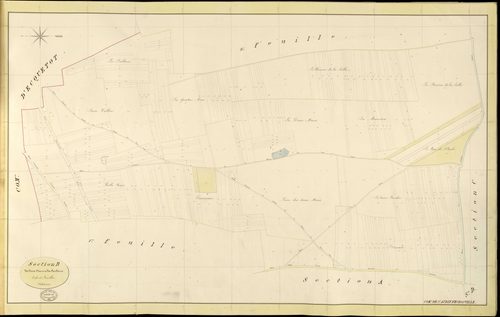 Saint-Aubin-d'Ecrosville. Section B _ des deux Mares et des Caudières _ 2e de 4 Feuilles