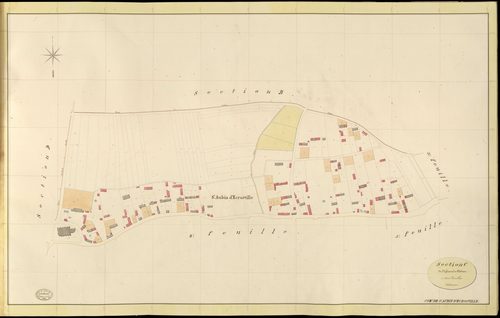 Saint-Aubin-d'Ecrosville. Section C _ de l'Eglise et du Château _ 1re de 5 Feuilles