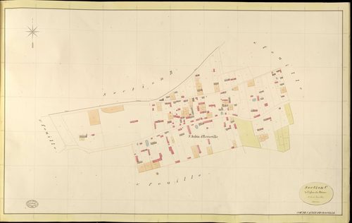 Saint-Aubin-d'Ecrosville. Section C _ de l'Eglise et du Château _ 3e de 5 Feuilles