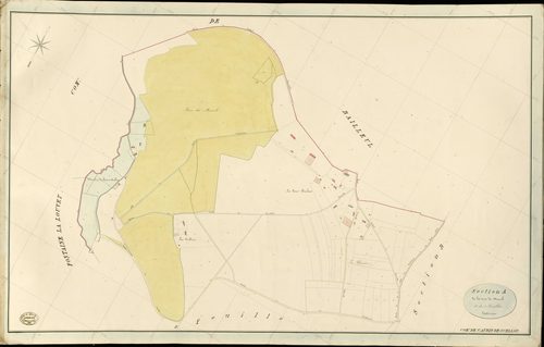Saint-Aubin-de-Scellon. Section A _ de la terre du Mesnil _ 1re de 2 Feuilles
