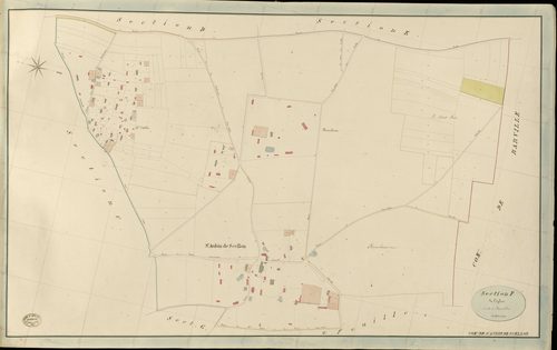 Saint-Aubin-de-Scellon. Section F _ de l'Eglise _ 1re de 3 Feuilles