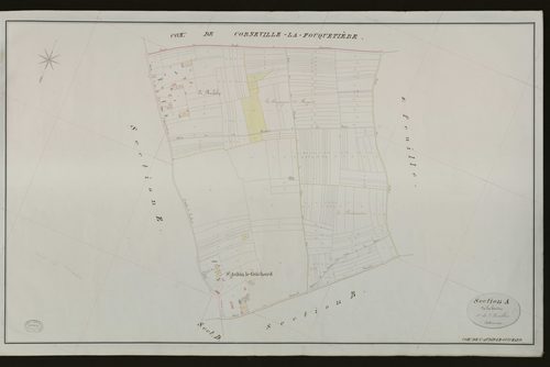 Saint-Aubin-le-Guichard. Section A _ de la haitre _ 1re de 2 Feuilles