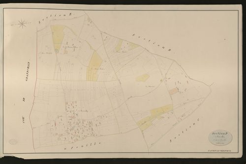 Saint-Aubin-le-Vertueux. Section D _ de Beauroufley _ 1re de 2 Feuilles