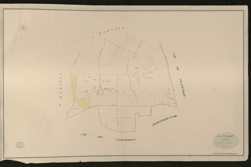 Saint-Aubin-le-Vertueux. Section E _ de l'Eglise _ 1re de 3 Feuilles