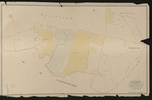 Saint-Aubin-le-Vertueux. Section F _ de la hardonnière _ Feuille Unique