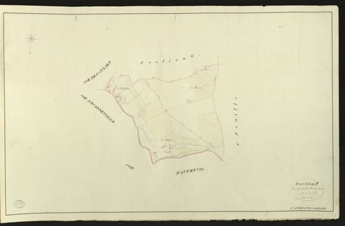 Saint-Aubin-sur-Gaillon. Section F _ des Epinières et du Bois des noct _ 1re de 2 Feuilles