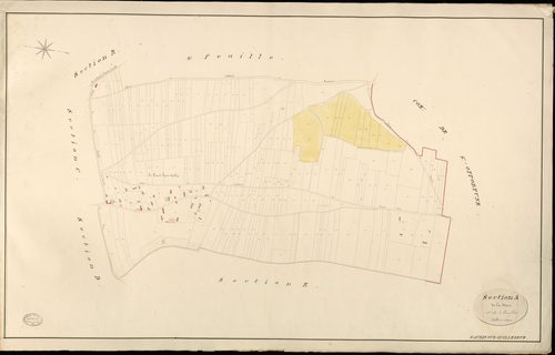 Saint-Aubin sur Quillebeuf. Section A _ de la mare _ 1re de 2 Feuilles