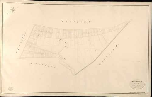 Saint-Aubin sur Quillebeuf. Section E _ des bas Dos _ 1re de 3 Feuilles