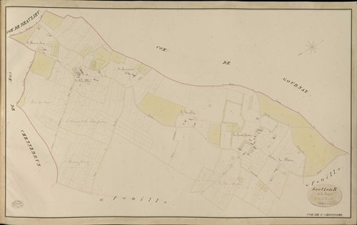 Saint-Christophe-sur-Avre. Section B _ de la Rayrie _ 1re de 4 Feuilles