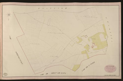 Saint-Denis-le-Ferment. Section D _ de Ste Austreberte et Gruchet _ 1re de 2 Feuilles