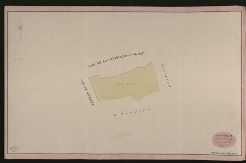 Sainte-Geneviève-lès-Gasny. Section B _ de la haute Roquette _ 1re de 5 Feuilles