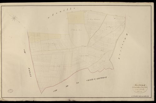 Saint-Julien-de-la-Liègue. Section A _ des Ventes d'Ailly et Bois de St.-Julien _ 1re de 2 Feuilles