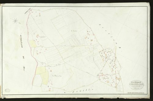 Saint-Mards-de-Blacarville. Section A _ de l'Eglise et de la ferme Gavelle _ 1re de 2 Feuilles
