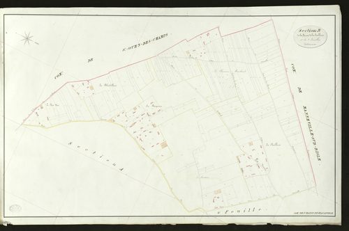 Saint-Mards-de-Blacarville. Section B _ de la ferme de la Raillerie _ 1re de 2 Feuilles