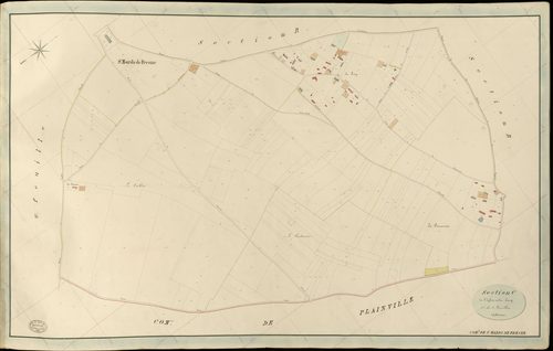 Saint-Mards-de-Fresne. Section C _ de l'Eglise et du Long _ 1re de 3 Feuilles