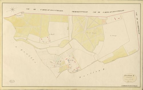 Saint-Pierre-du-Bosguérard. Section A _ de la Mésangère _ 1re de 2 Feuilles