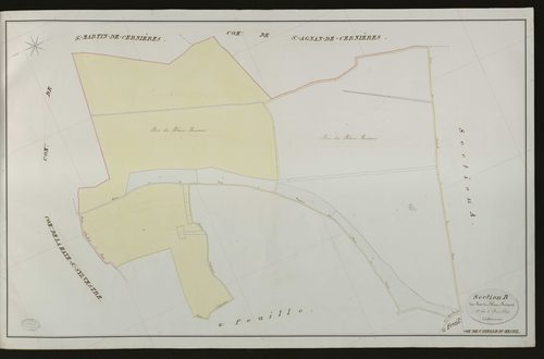 Saint-Pierre-du-Mesnil. Section B _ des Bois du Blanc Buisson _ 1re de 4 Feuilles