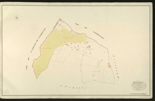 Saint-Sylvestre-de-Cormeilles. Section C _ de l'Eglise _ 1re de 2 Feuilles