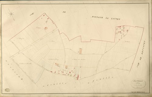 Thiberville. Section A _ du Bourg _ 1re de 3 Feuilles